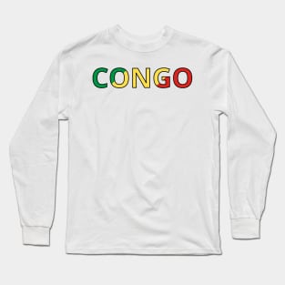 Drapeau Congo Long Sleeve T-Shirt